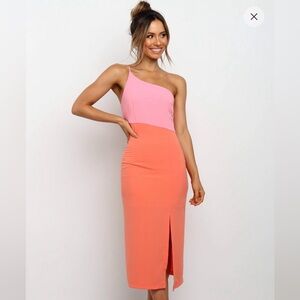 Petal & Pup Xiomar Dress orange/ pink 6